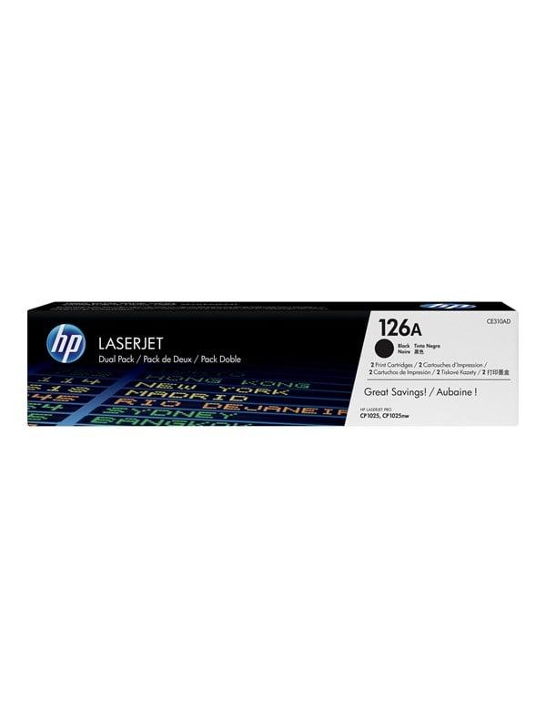 126a   Ce310ad   2 Pack   Black Toner   Lasertoner Sort fra Hp