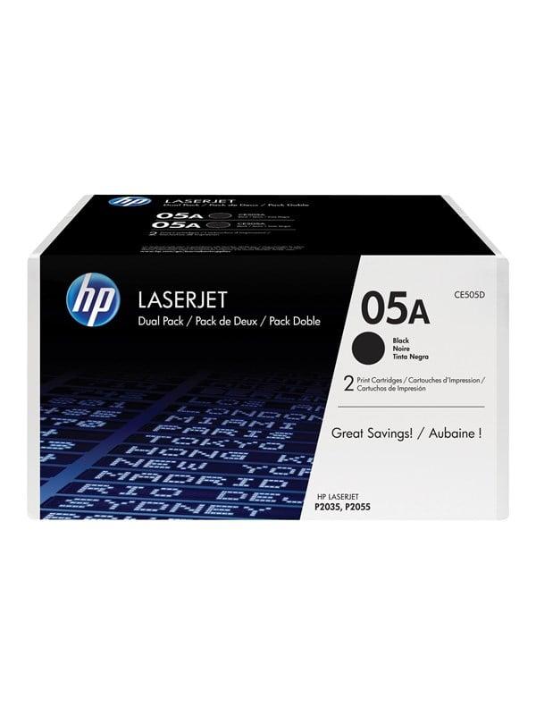 05a   Ce505d 2 Pack Black Toner   Lasertoner Sort fra Hp