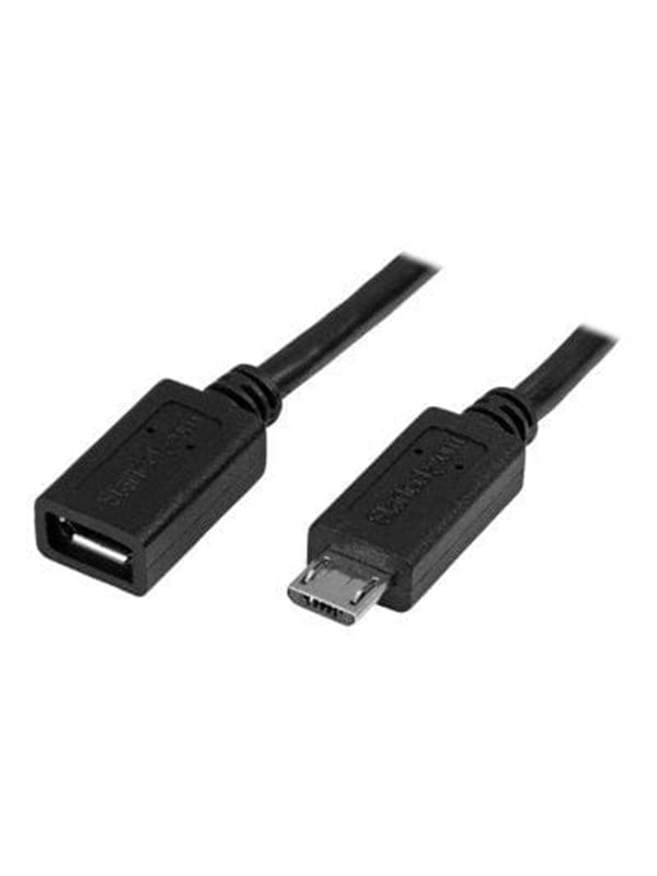 0.5m   20in Micro Usb Extension Cable   M F   Usb Forlængerkabel   50 Cm fra Startech.com