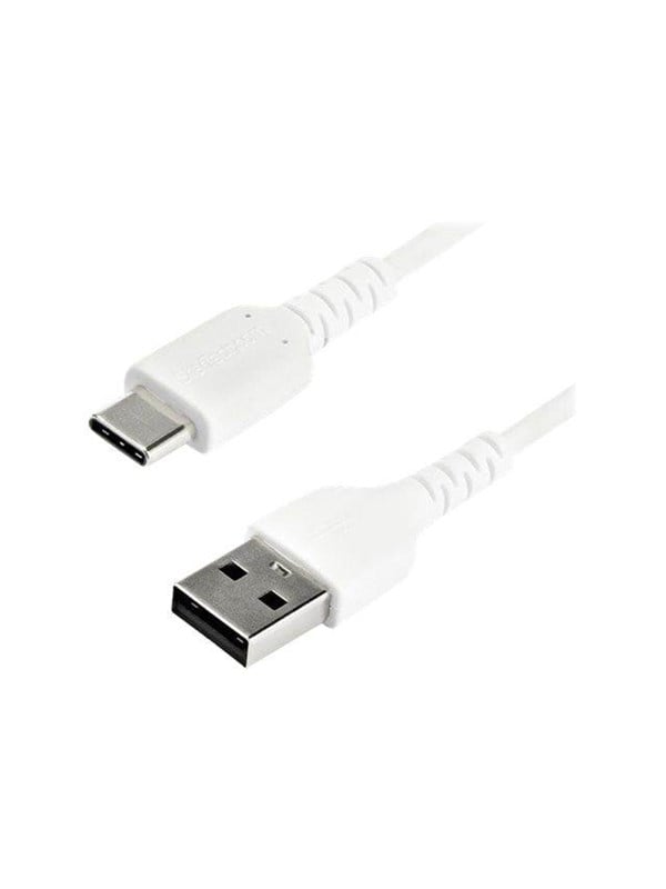 2 M   6.6ft. Usb 2.0 To Usb C Cable   White   Aramid Fiber   Usb C Cable   2 M fra Startech.com