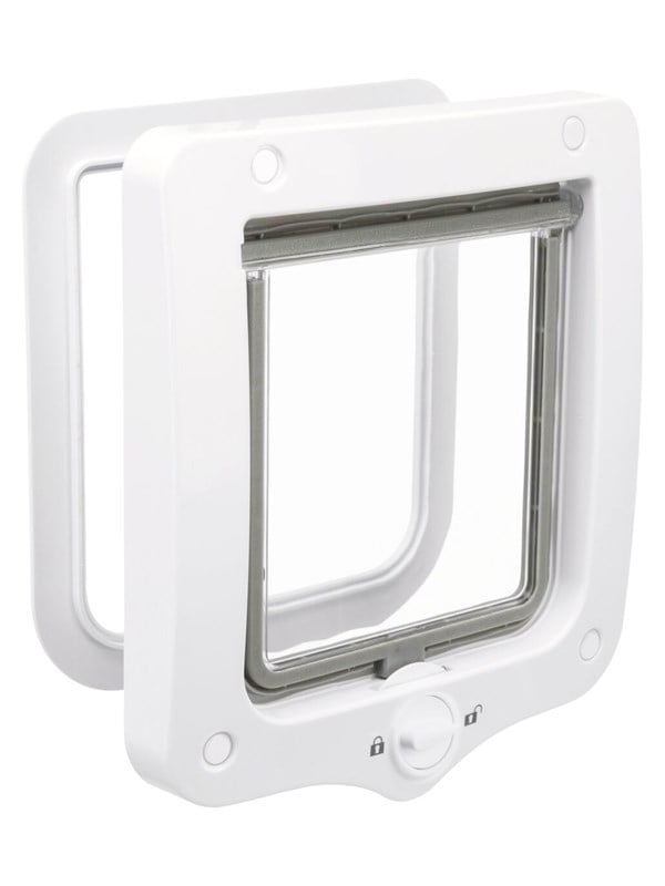 2 Way Flap Door Cat And Small Dog White 20x22cm fra Trixie