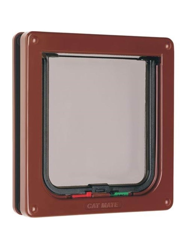 4 Way Locking Cat Flap   Brown fra Petmate