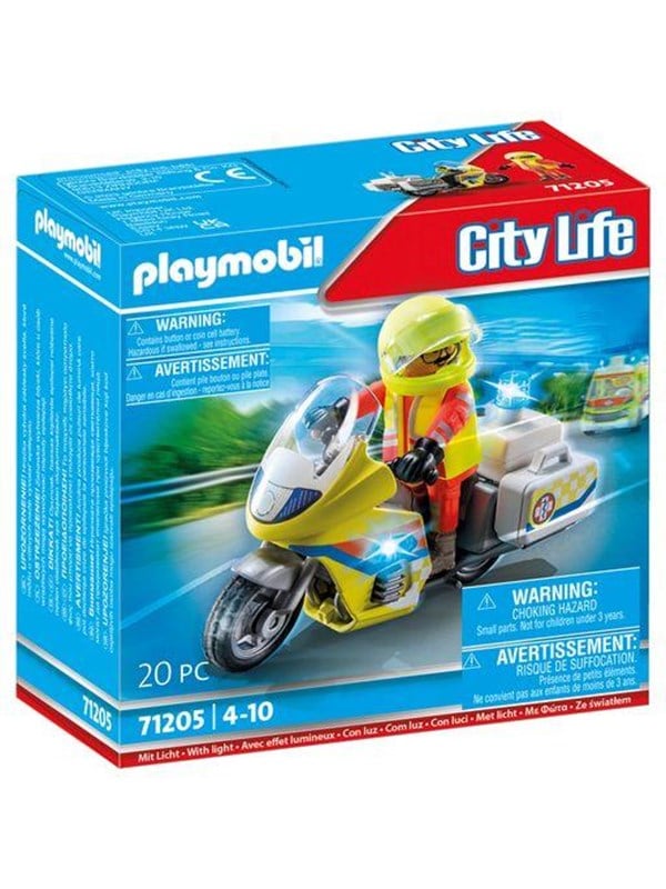 City Life   Rescue Motorcycle With Flashing Light fra Playmobil