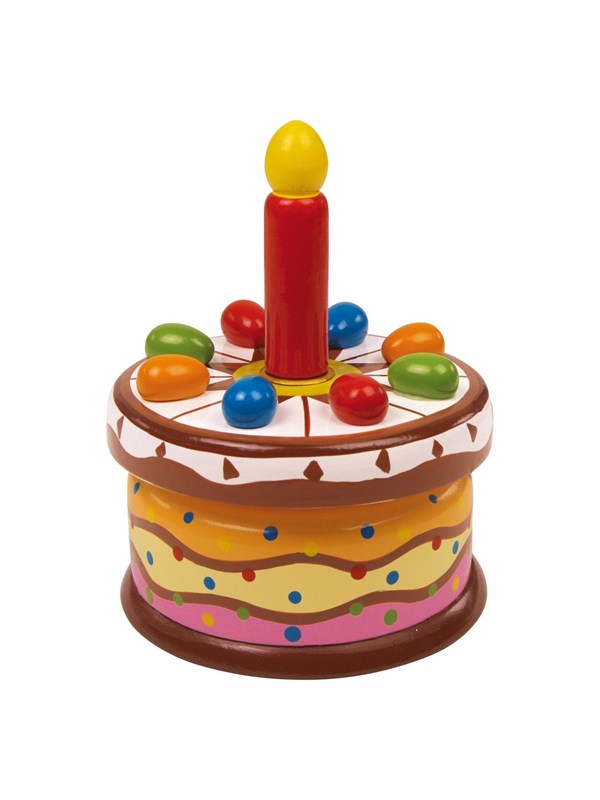 Wooden Music Box Birthday Cake fra Small Foot