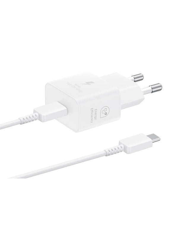 25w Usb C Gan Power Adapter (incl. Cable)   White fra Samsung