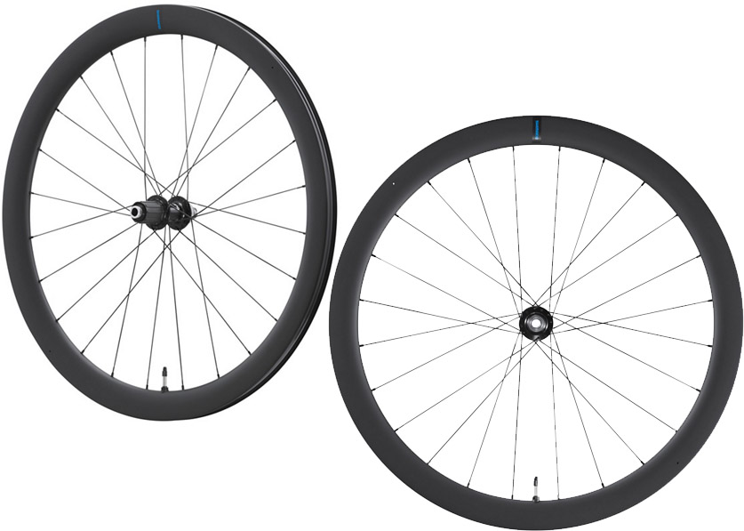 105 C46 Carbon Disc Tubeless   Rear Front Hjulsæt fra Shimano