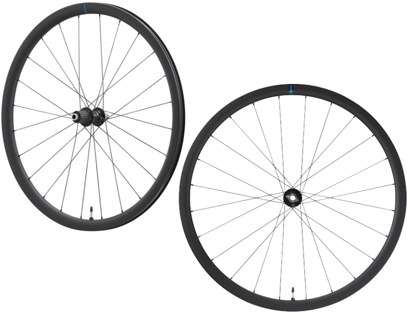 105 C32 Carbon Disc Tubeless   Rear Front Hjulsæt fra Shimano