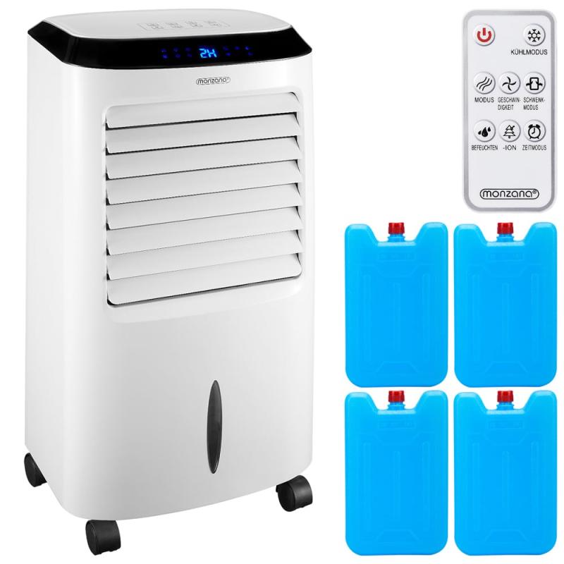Air Cooler Mobile 4in1, Fjernbetjening, 10l Med Timer, Luftfugter fra Deuba
