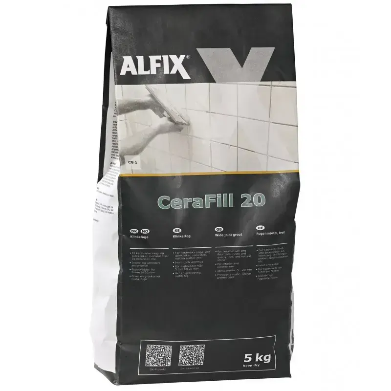 Cerafill 20 Klinkefuge Grå 5 Kg fra Alfix