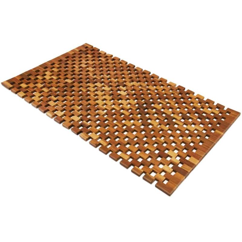 Bademåtte Akacietræ   80 Cm X 50 Cm   Fscâ® Certificeret fra Deuba