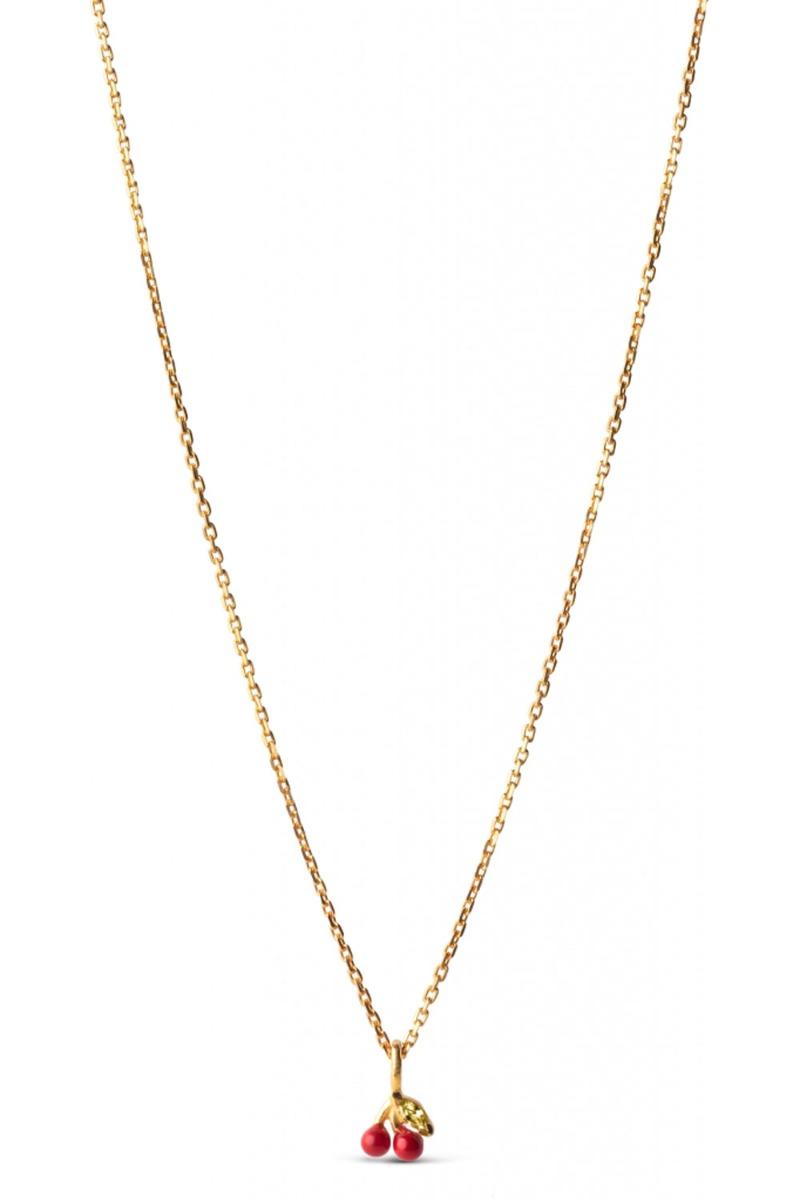 Halskæde Necklace Cherry Red fra Enamel