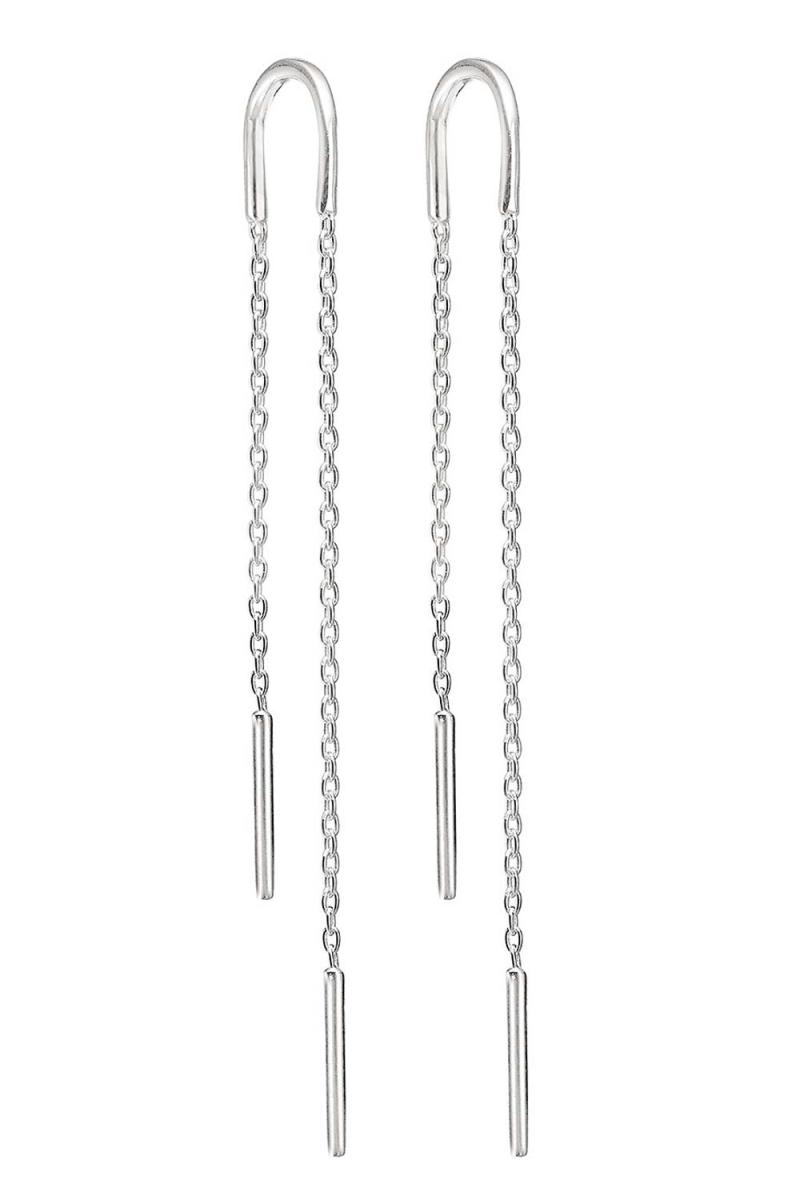 øreringe Hoop Chain Silver fra Enamel