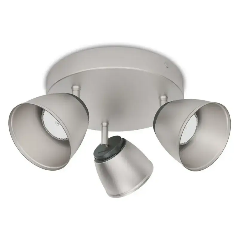 Philips County Plate Spiral Nikkel 3x4w fra Philips Signify