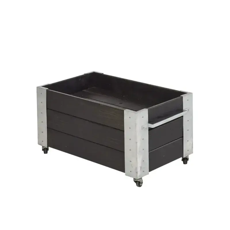 Plus Cubic Blomsterkasse 87x50x45cm M Hjul Sort 18238 15 fra Plus A/s
