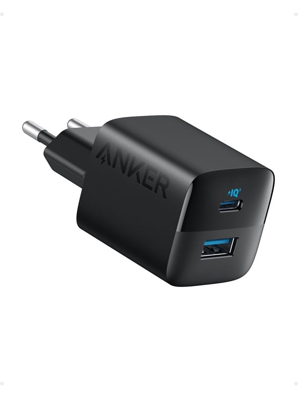 323 Charger 33w 1x Usb A 1x Usb C Power Adapter   Black fra Anker