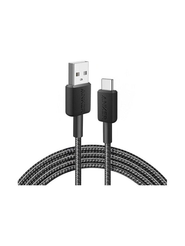 322 Usb A To Usb C Nylon Cable   0.9m   Black fra Anker