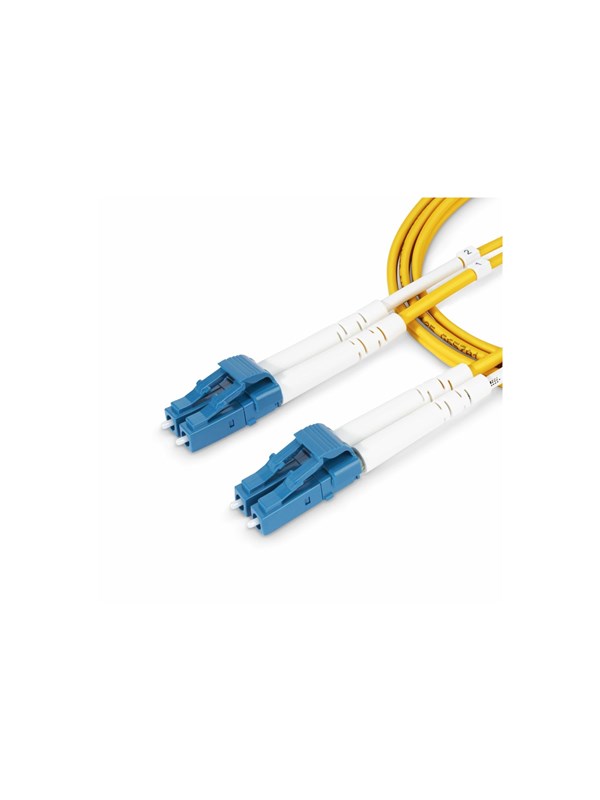 1m (3.3ft) Lc To Lc (upc) Os2 Single Mode Duplex Fiber Optic Cable 9 125µm Laser Optimized 10g Bend Insensitive Low Insertion Loss   Lszh Fiber Patch Cord (smdos2lclc1m)   Patch Cable   1 M   Yellow fra Startech.com