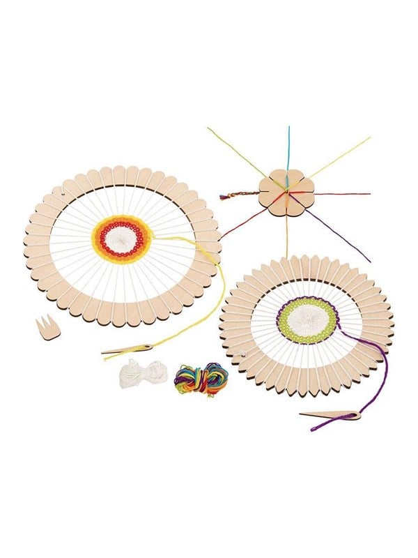 Wooden Loom Round And Plait Boom Craft Set fra Goki