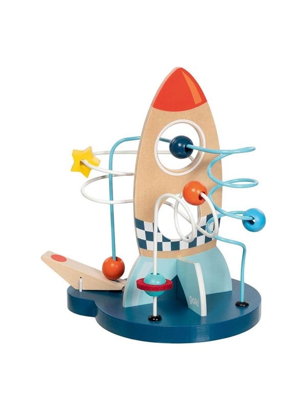 Wooden Locomotion Spiral Rocket With Catapult fra Goki