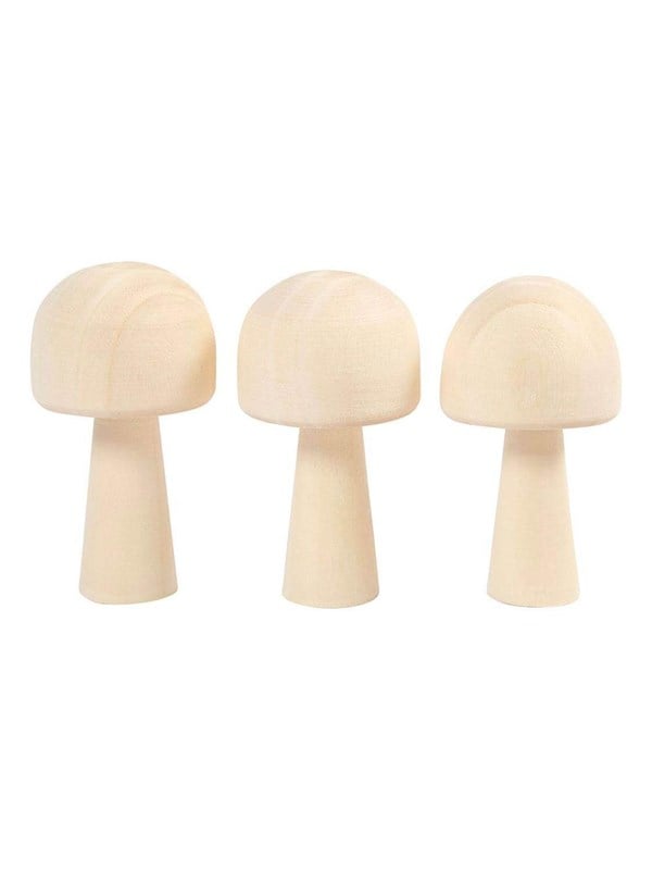 Wooden Mushroom 3 Pcs. fra Creativ Company