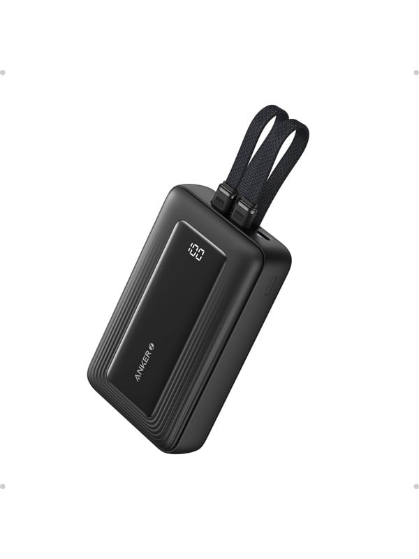 (20k.30w Built In Usb C+lightning Cable) Powerbank   Sort   20000 Mah fra Anker
