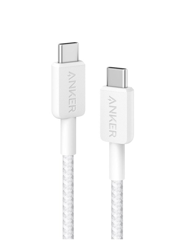 322 Usb C To Usb C Cable (0.9m Braided)   White fra Anker
