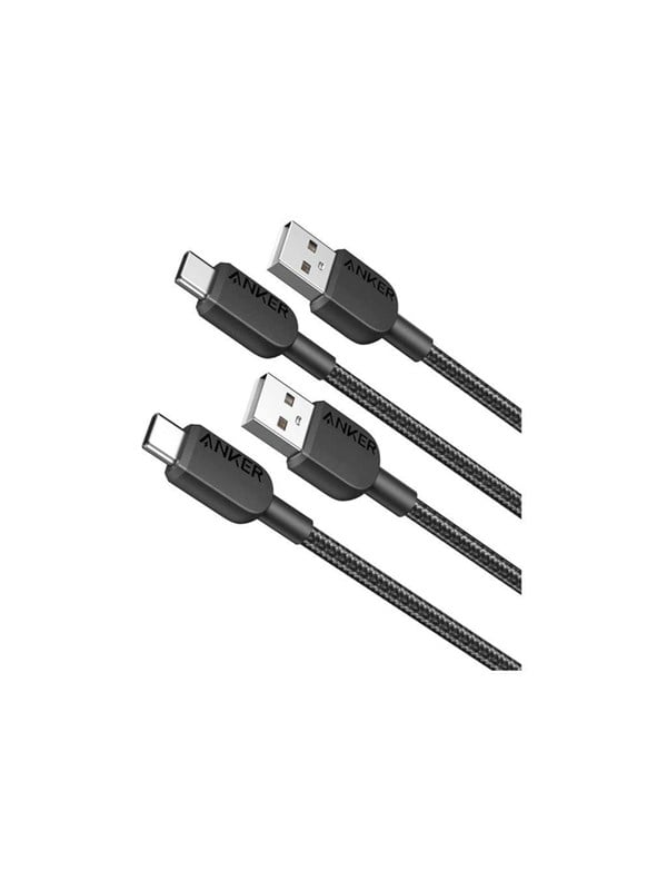 310 Usb A To Usb C Cable (0.9m Braided) 2pack   Black fra Anker