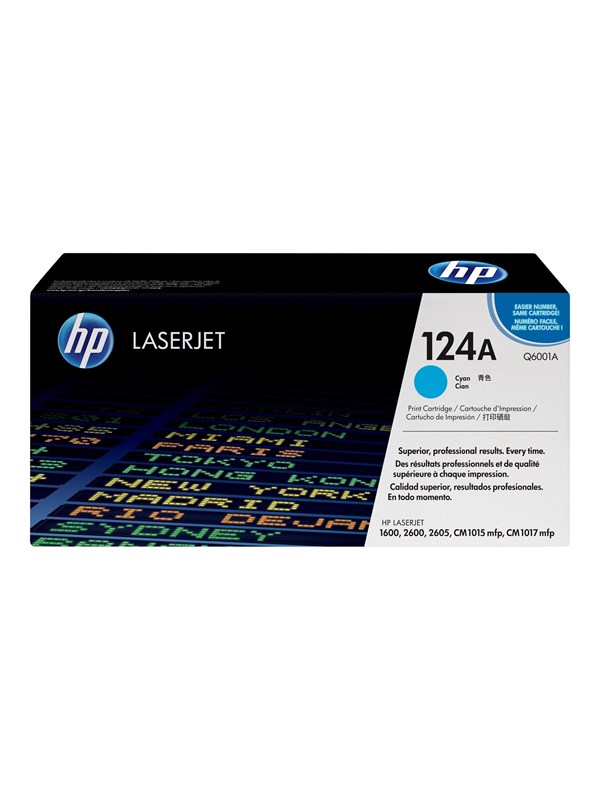 124a   Q6001a Cyan Toner   Lasertoner Cyan fra Hp