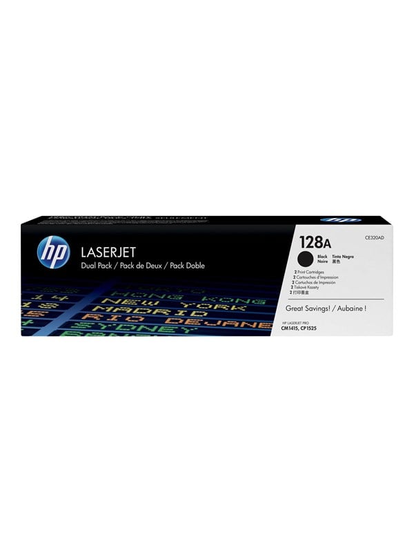 128a   Ce320ad Black Toner   Lasertoner Sort fra Hp
