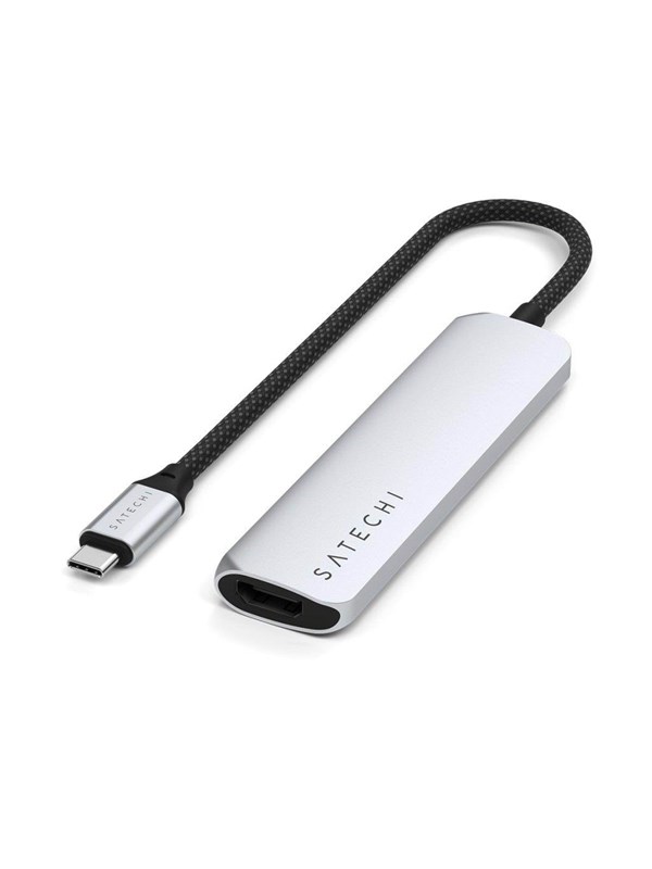 4 In 1 Usb C Slim Multiport Adapter 4k   Silver fra Satechi