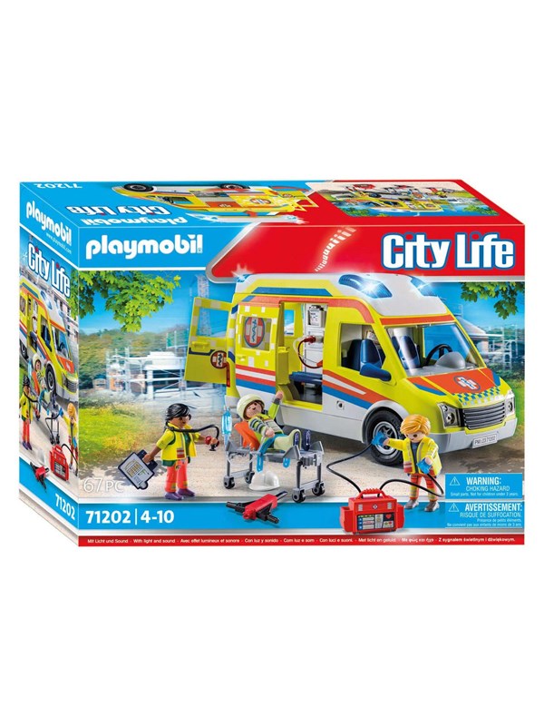City Life   Ambulance Med Lys Og Lyd fra Playmobil