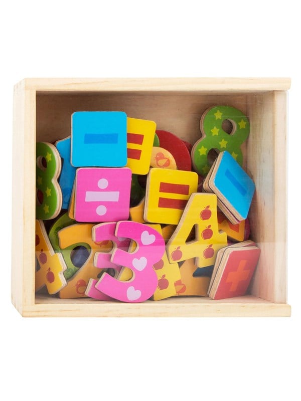 Wooden Magnetic Numbers Color. 37pcs. fra Small Foot