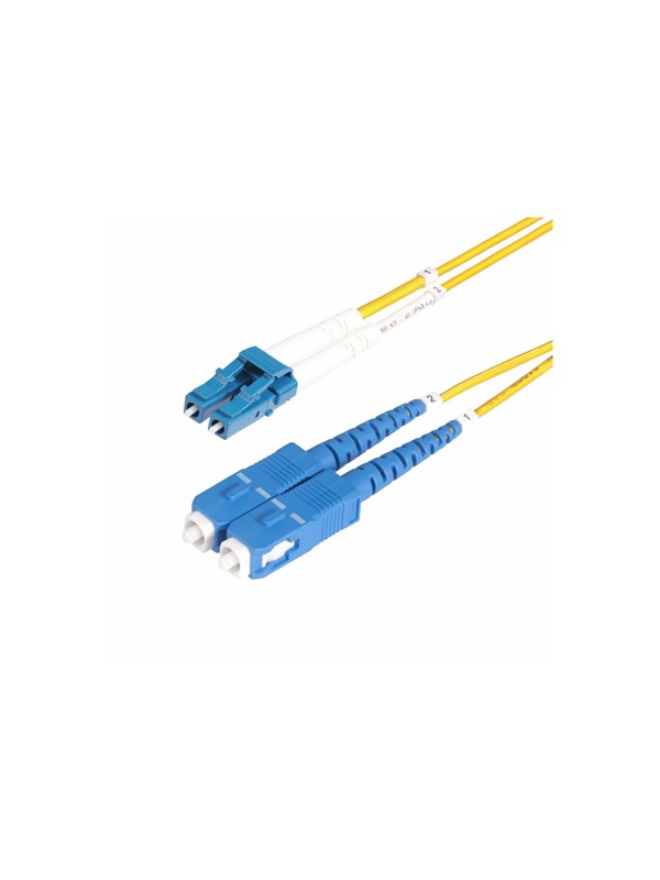 1m (3ft) Lc To Sc (upc) Os2 Single Mode Duplex Fiber Optic Cable   Patch Cable   1 M   Yellow   Gul   1 Meter fra Startech.com