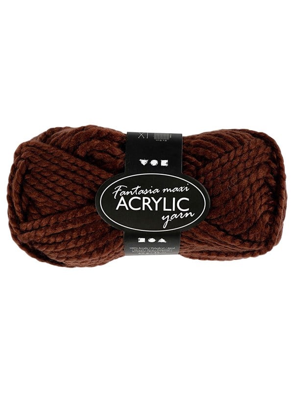 Acrylic Yarn Brown 50gr 80m fra Creativ Company