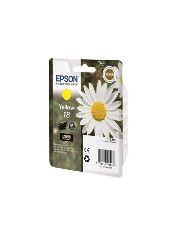 18 Ink Cartridge   Yellow   Blækpatron Gul fra Epson