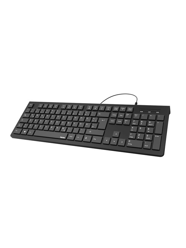 "kc 200" Basic Keyboard Black Qwertz   Tastatur   Tysk   Sort fra Hama
