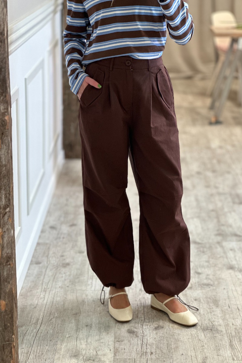 A View   Bukser   Carma Cargo Pants   Burgundy fra A-view